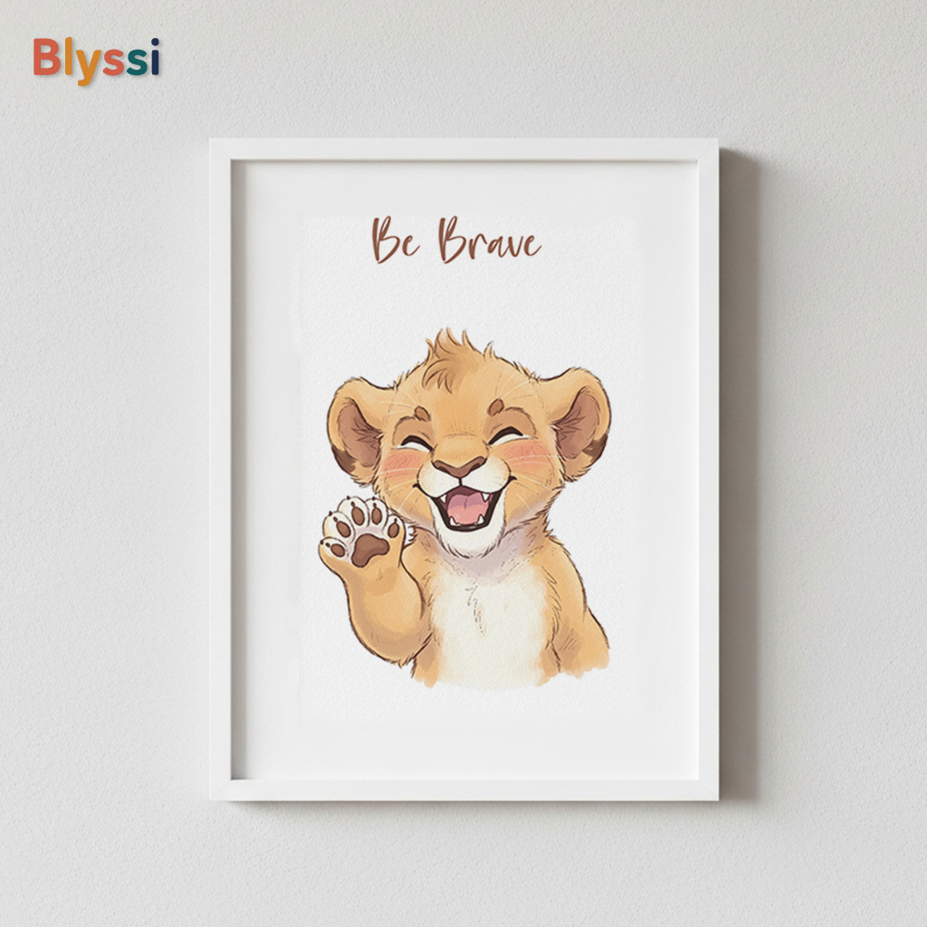 Nursery Animal Wall Art Set β Be Brave, Stand Tall, Dream Big (Set of 3 Prints)