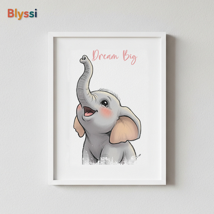 Nursery Animal Wall Art Set – Be Brave, Stand Tall, Dream Big (Set of 3 Prints)
