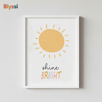 Inspirational Kids Wall Art – Be Brave, Dream Big, Shine Bright (Set of 3)