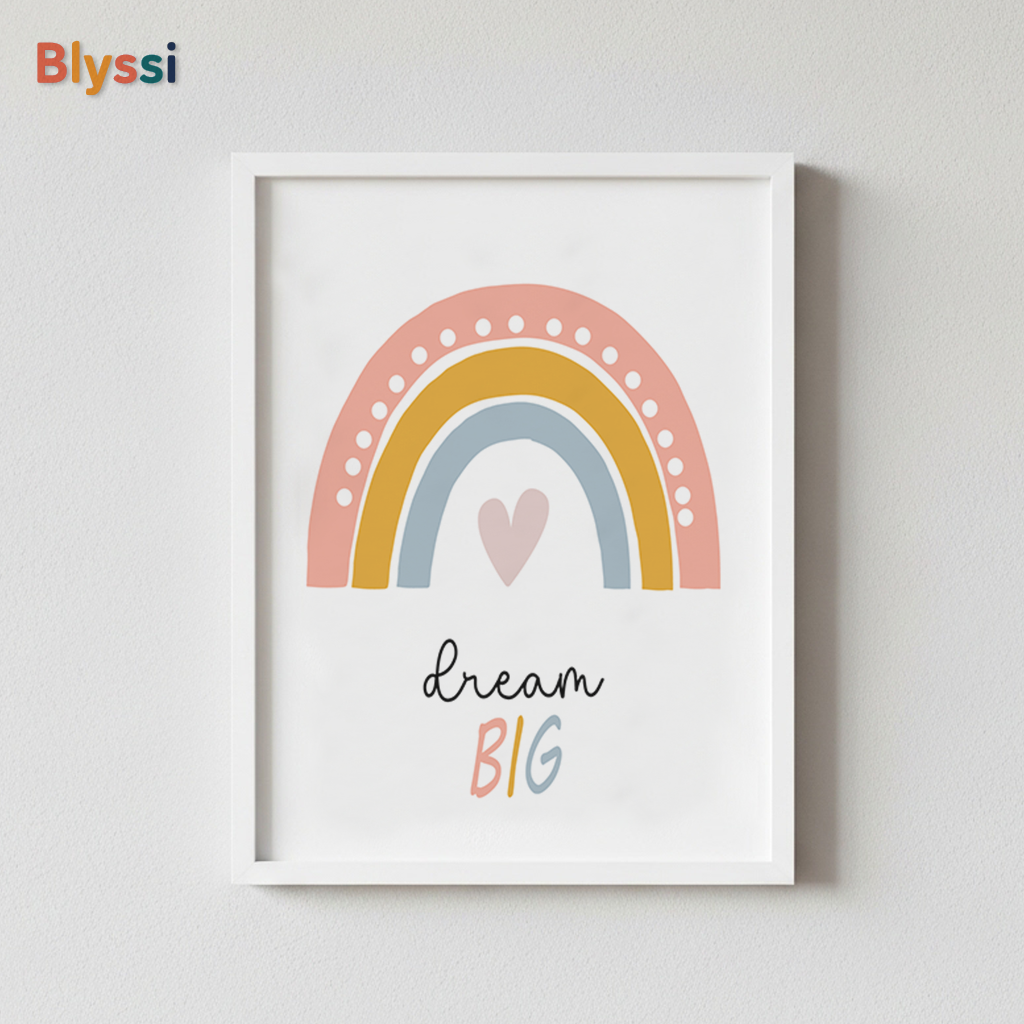 Inspirational Kids Wall Art – Be Brave, Dream Big, Shine Bright (Set of 3)