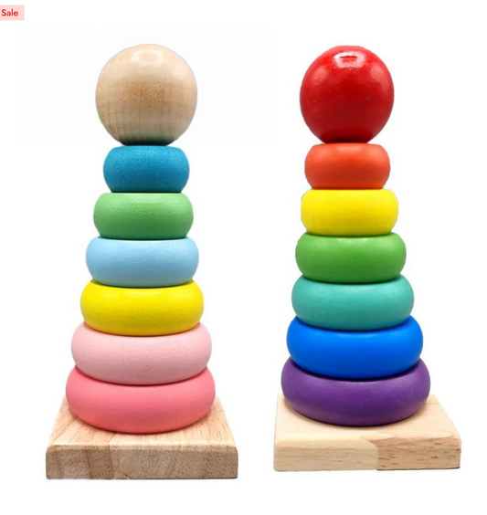 ✨ Wooden Rainbow Tower Small W-9